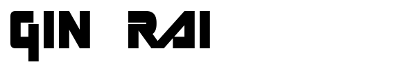Gin Rai font preview